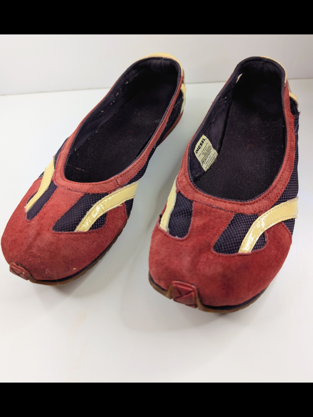 Vintage Diesel Ballerikah Ballet Flats Suede Purple Y2K Size 8.5